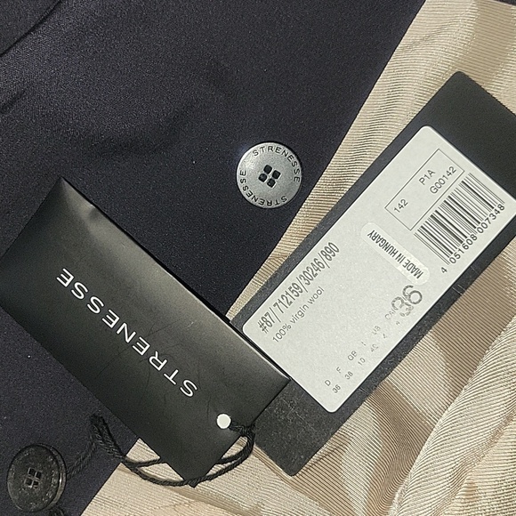 Strenesse Virgin Wool Organic NWT Academia Professional Luxury Blazer -Womens - Picture 12 of 12